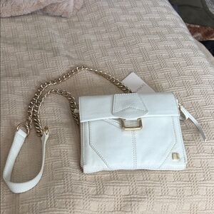 Elegant White Leather Chain Bag